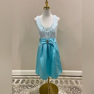 NWT Liz Fields Lace over Satin. Size 10